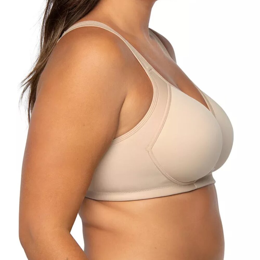 Vanity Fair Full-Figure Wireless Sports Bra 71500 Neutral Nude 40D - Picture 3 of 4